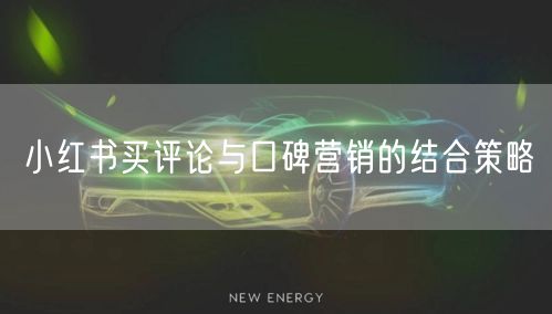 小红书买评论与口碑营销的结合策略
