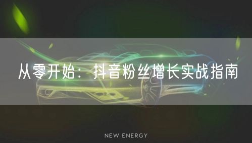 从零开始：抖音粉丝增长实战指南